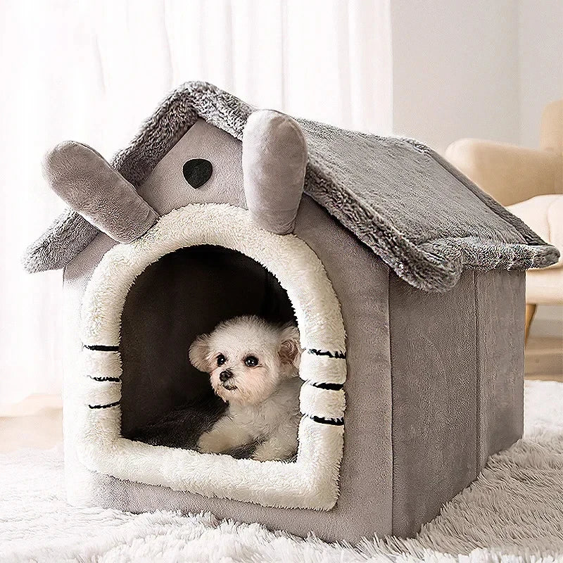 Cozy Winter Folding Houses & Mattresses for Small & Medium Pets