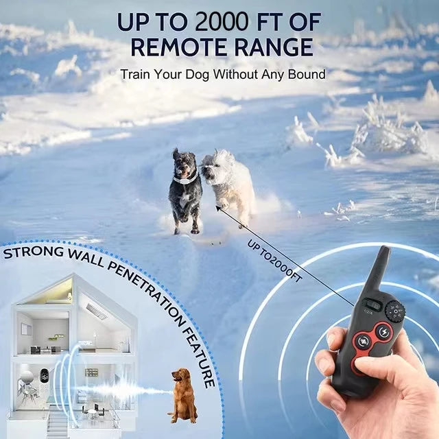 Electric Dog Training Collar, Remote Control Rechargeable, Waterproof, Pet Colar