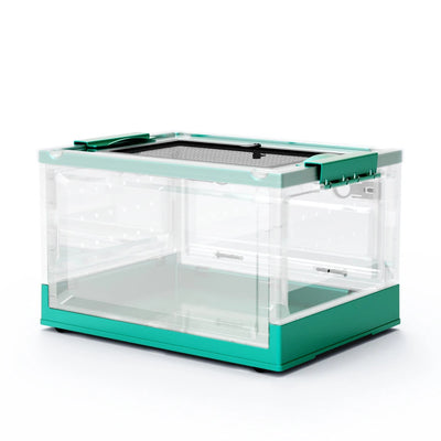 Foldable and stackable small animal terrarium, suitable for reptiles, lizards, geckos