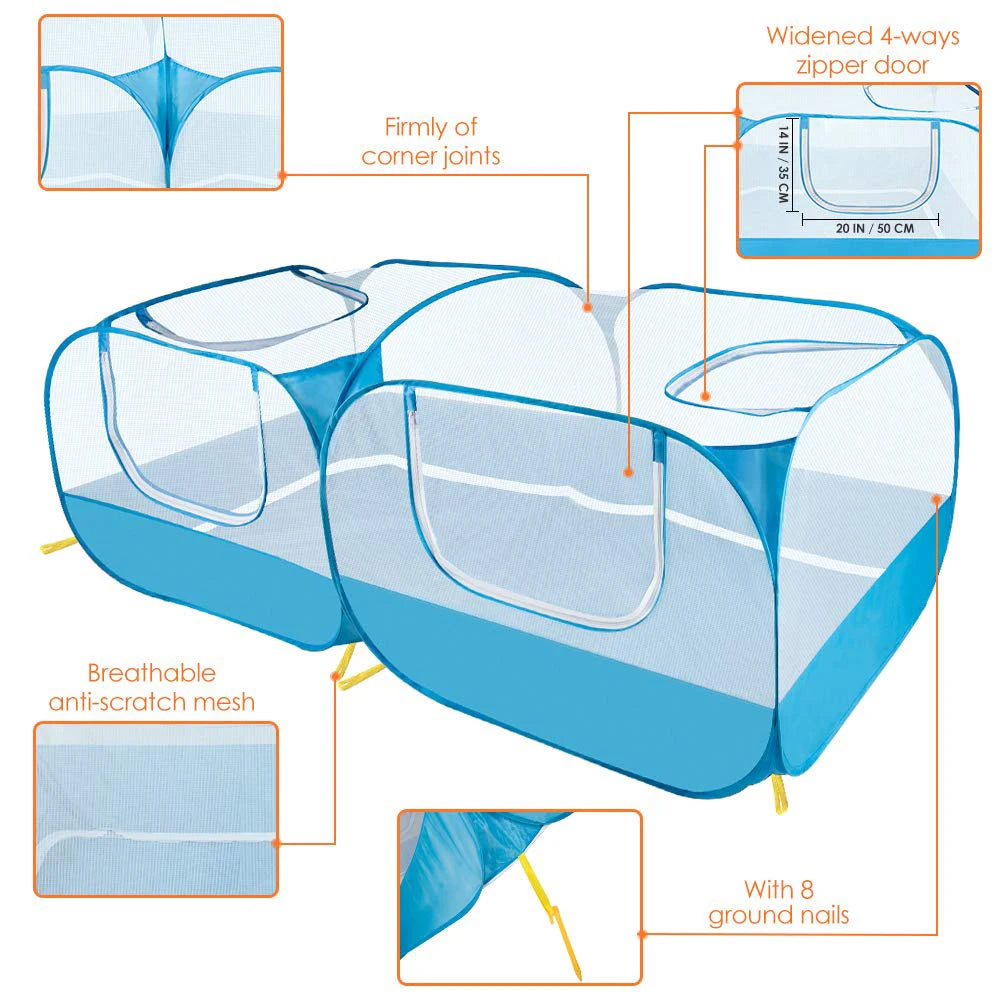 Portable Small Animals Playpen Pet Cage Cat Tent Large