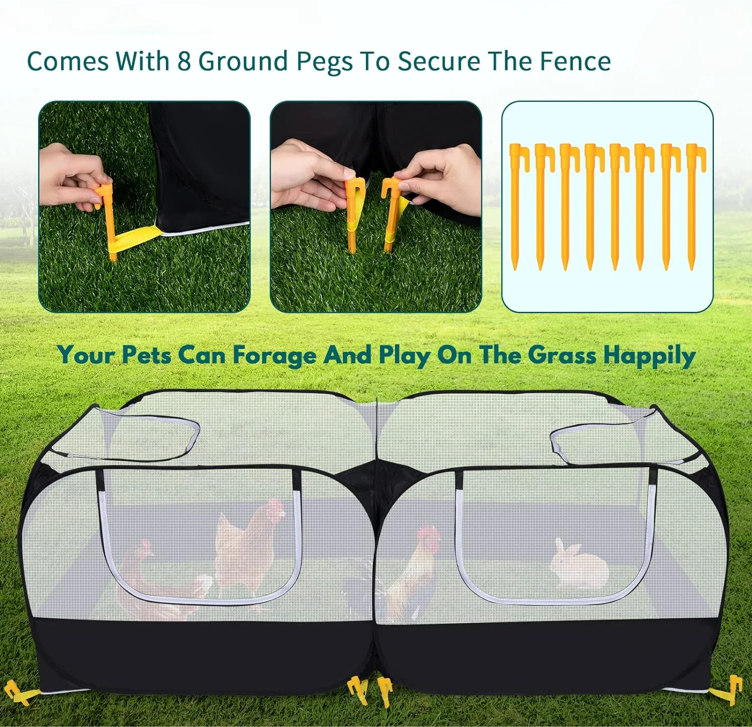 Portable Small Animals Playpen Pet Cage Cat Tent Large