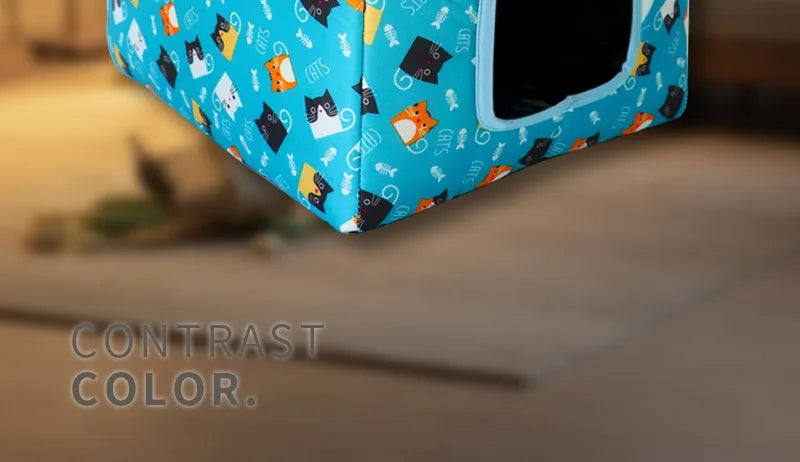 Water-Resistant Foldable Pet House – Outdoor Shelter for Cats & Dogs