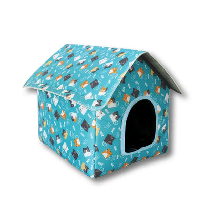 Water-Resistant Foldable Pet House – Outdoor Shelter for Cats & Dogs