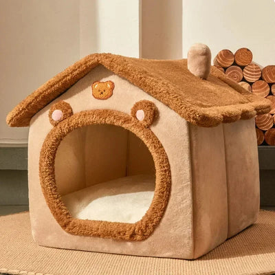 Cozy Winter Folding Houses & Mattresses for Small & Medium Pets