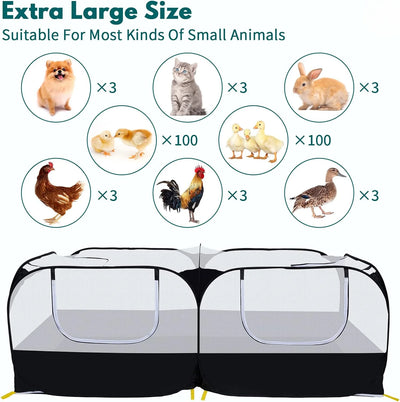 Portable Small Animals Playpen Pet Cage Cat Tent Large