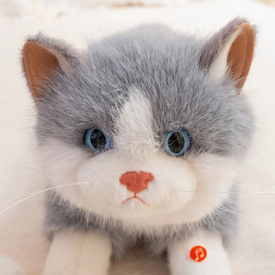 New Cute Simulation Lie prone Posture Cats Plush Toys Stuffed Soft Animal Cat