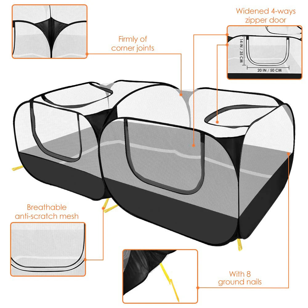 Portable Small Animals Playpen Pet Cage Cat Tent Large