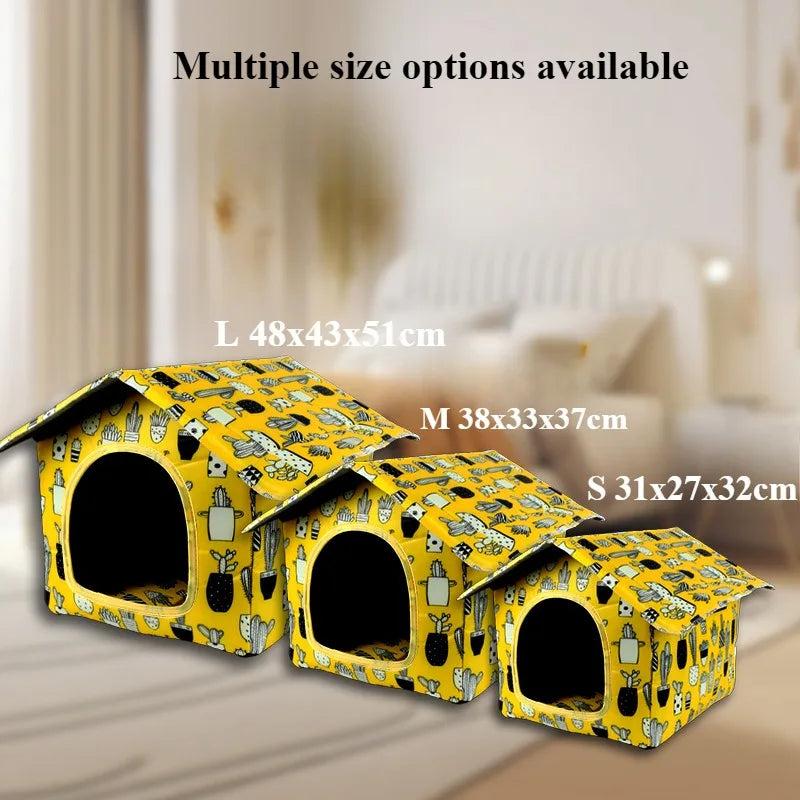 Water-Resistant Foldable Pet House – Outdoor Shelter for Cats & Dogs