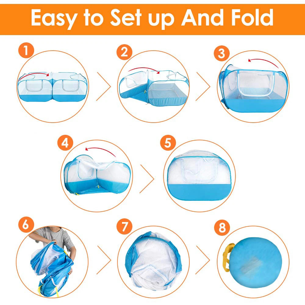 Portable Small Animals Playpen Pet Cage Cat Tent Large