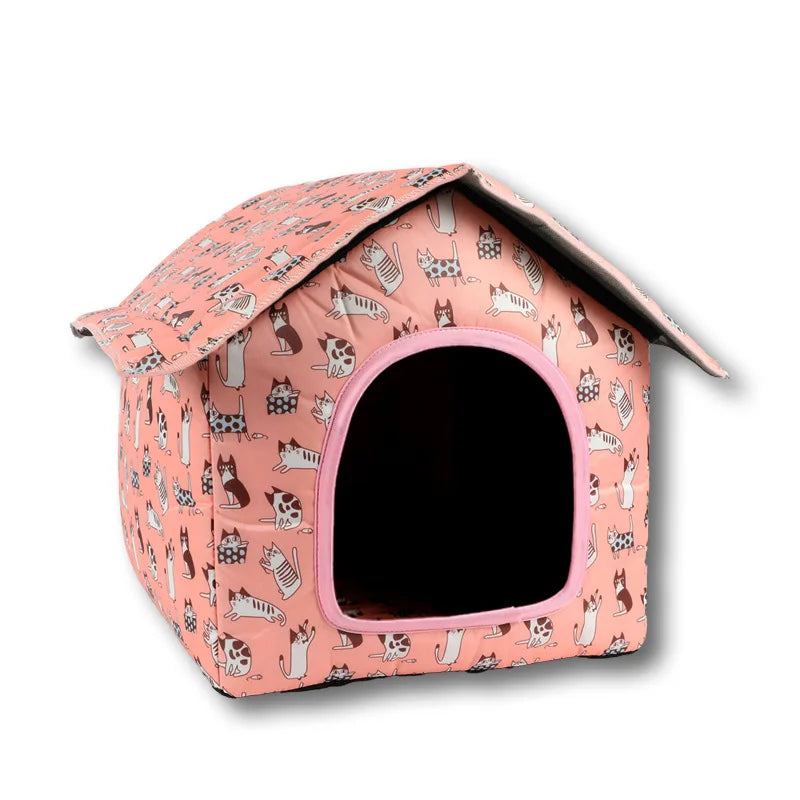Water-Resistant Foldable Pet House – Outdoor Shelter for Cats & Dogs