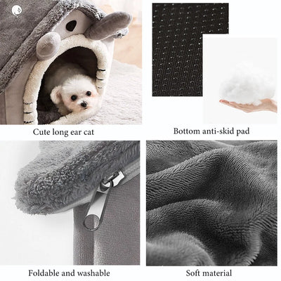 Cozy Winter Folding Houses & Mattresses for Small & Medium Pets