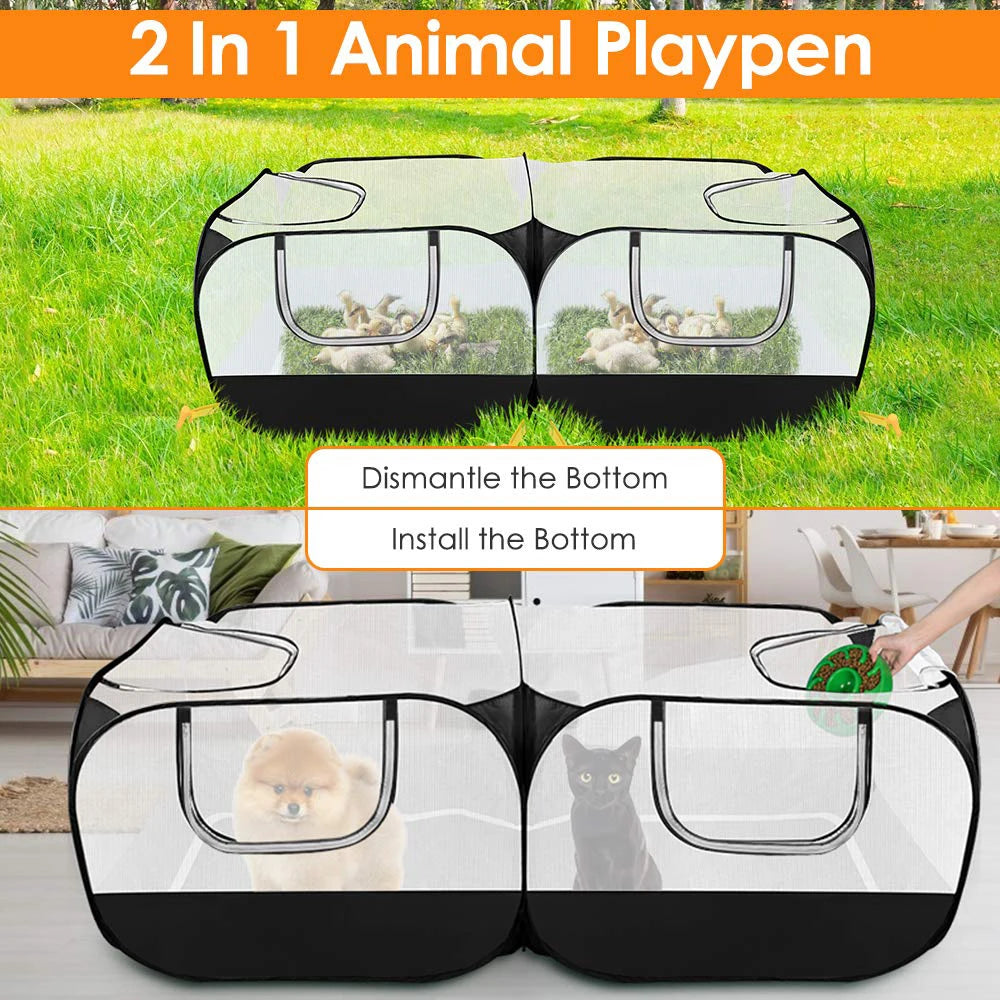 Portable Small Animals Playpen Pet Cage Cat Tent Large