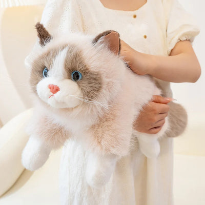 New Cute Simulation Lie prone Posture Cats Plush Toys Stuffed Soft Animal Cat