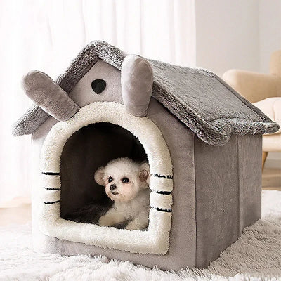 Cozy Winter Folding Houses & Mattresses for Small & Medium Pets