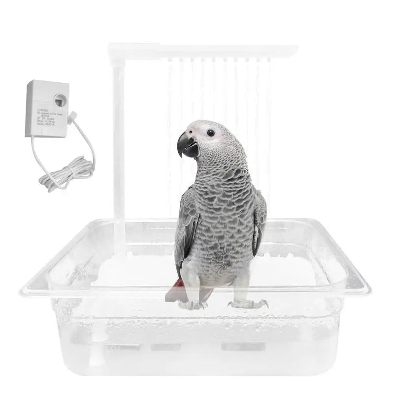 Bird Shower Box Automatic Shower Tub Multipurpose Bird Bathtub Parrot Bath Box - Pets Lovers supplie