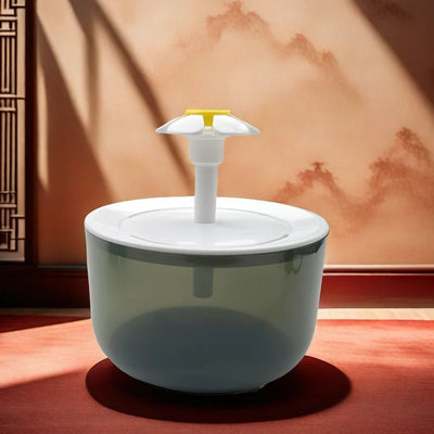 Cat Flower Water Dispenser, Recirculating Pet Water Dispenser, USB Powered, Silent, with Filter Foam for Cats and Small Dogs - Pets Lovers supplie