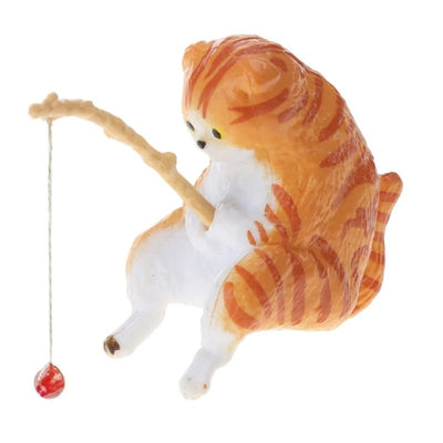 Fishing Cat Ornaments Fish Landscaping Cartoon Statue - Pets Lovers supplie