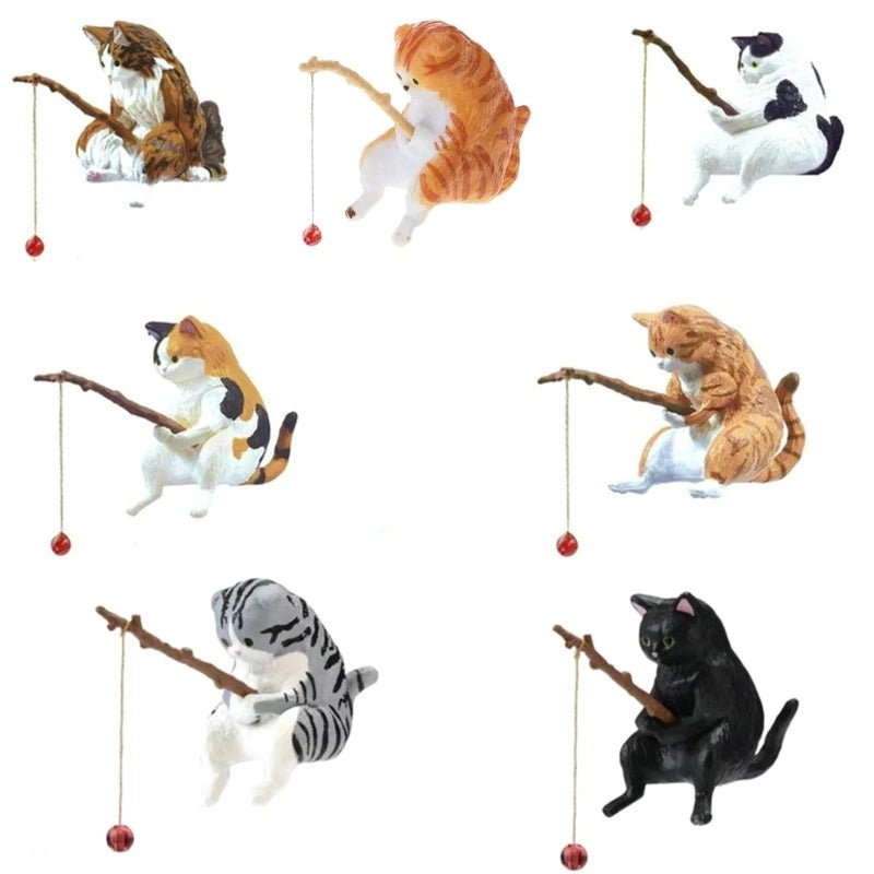 Fishing Cat Ornaments Fish Landscaping Cartoon Statue - Pets Lovers supplie