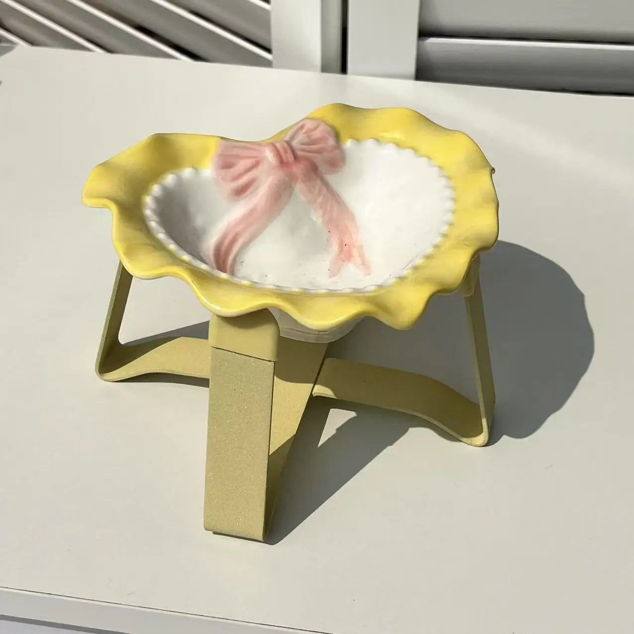 Love Cat Bowls Large Caliber Ceramic Bowl Pets Cute Puppies Kittens Pets Cat Accessories Gifts - Pets Lovers supplie