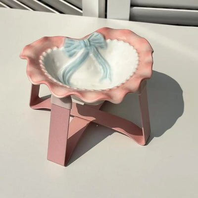 Love Cat Bowls Large Caliber Ceramic Bowl Pets Cute Puppies Kittens Pets Cat Accessories Gifts - Pets Lovers supplie