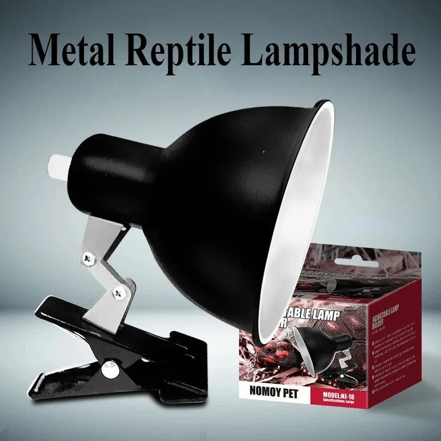 Reptile Heating Lamp Shade Adjustable Metal Lampshade Ceramic Lamps - Pets Lovers supplie