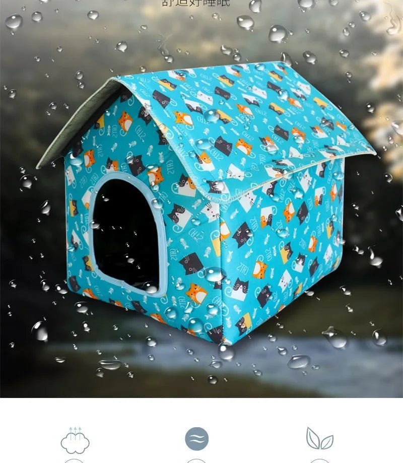 Water - resistant Foldable and Detachable Pet House Ideal for Cats Dogs in Outdoor - Pets Lovers supplie